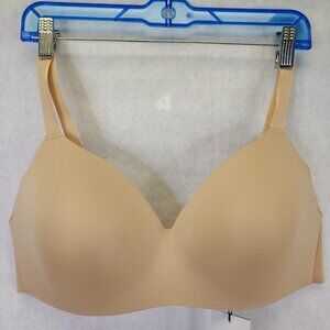 Knix Wing Woman Contour Bra 42D Warm Sand Wireless Beige Smoothing T-Shirt NEW